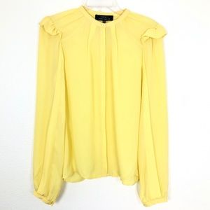 Robert Rodriquez silk ruffle sleeve top